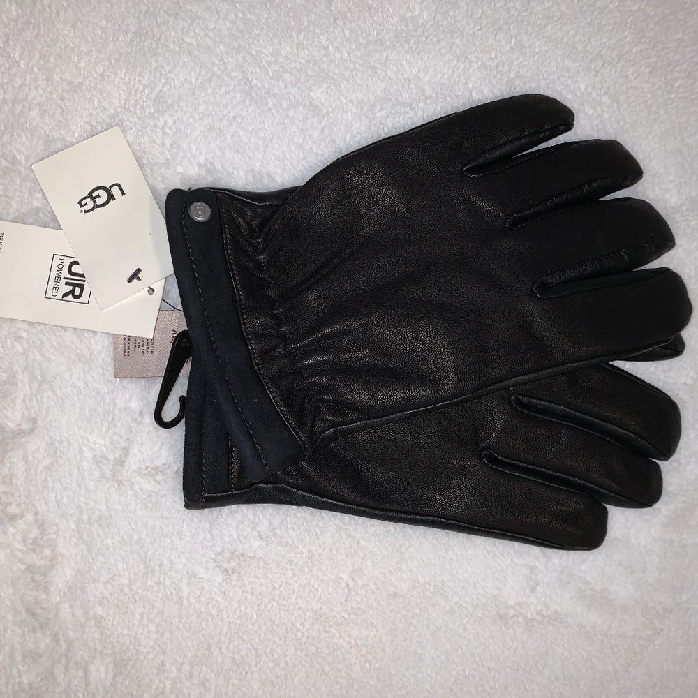 NWT $95 UGG XL Men's Leather Capitan Touchscreen Compatible Gloves